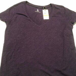 ladies Original Penguin v neck shirt parachute purple M